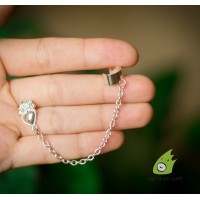 Кафф "Любящее сердечко". С проколом. Распродажа 